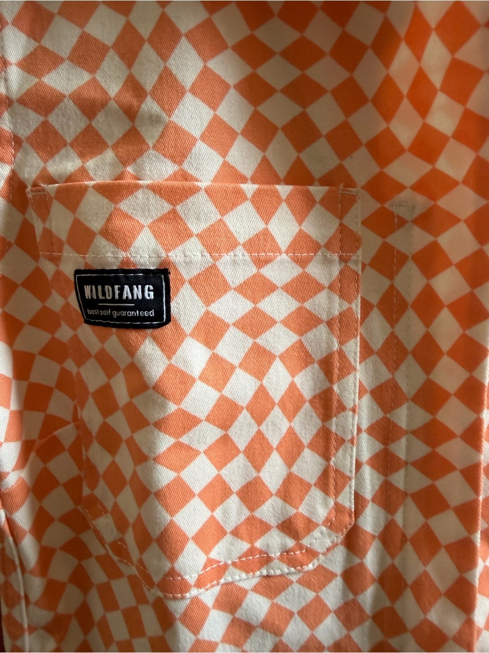 Wildfang Essential Optic Check Orange Checkered Coverall Jumpsuit Size XS - NWOT - Picture 8 of 13